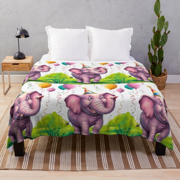 Item preview, Birthday Elephant. Birthday celebration, Cute Elephant, party animal, colorful elephant, elephant drawing designed and sold by ElephantVibes.
