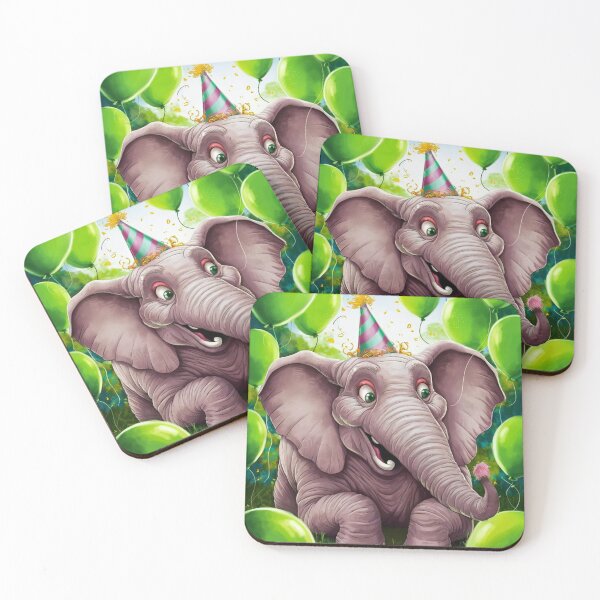 Item preview, Birthday Elephant. Birthday celebration, Cute Elephant, party animal, colorful elephant, elephant drawing designed and sold by ElephantVibes.