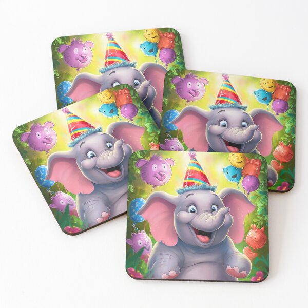 Item preview, Birthday Elephant. Birthday celebration, Cute Elephant, party animal, colorful elephant, elephant drawing designed and sold by ElephantVibes.