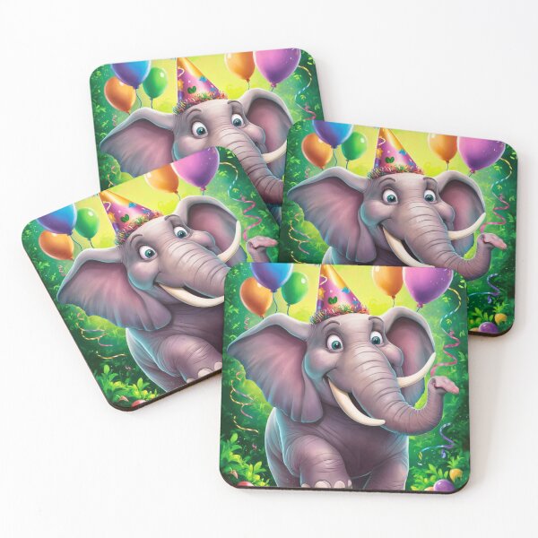 Item preview, Birthday Elephant. Birthday celebration, Cute Elephant, party animal, colorful elephant, elephant drawing designed and sold by ElephantVibes.