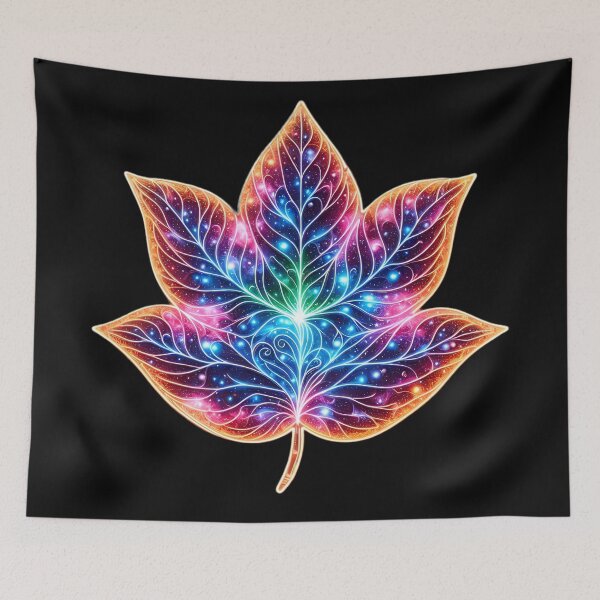 Item preview, Neon Galaxy Leaf Sculpture designed and sold by AI-Only Creations.