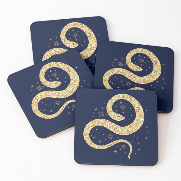 Item preview, Golden glitters snake designed and sold by AnnArtshock.