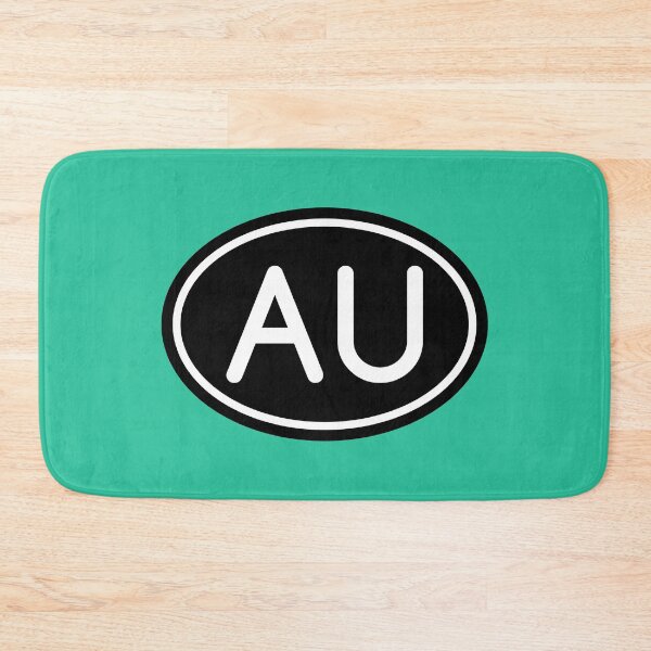 Item preview, AU Initials Monogram Oval White Letters designed and sold by Jeallan Designs.