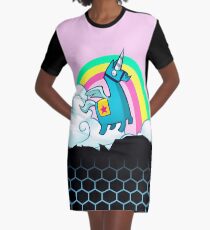 Fortnite Unicorn Brite Bomber Graphic T-Shirt Dress