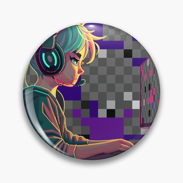 Item preview, Girl programmer with a cat ears headset  designed and sold by Ekaterina Glazkova.