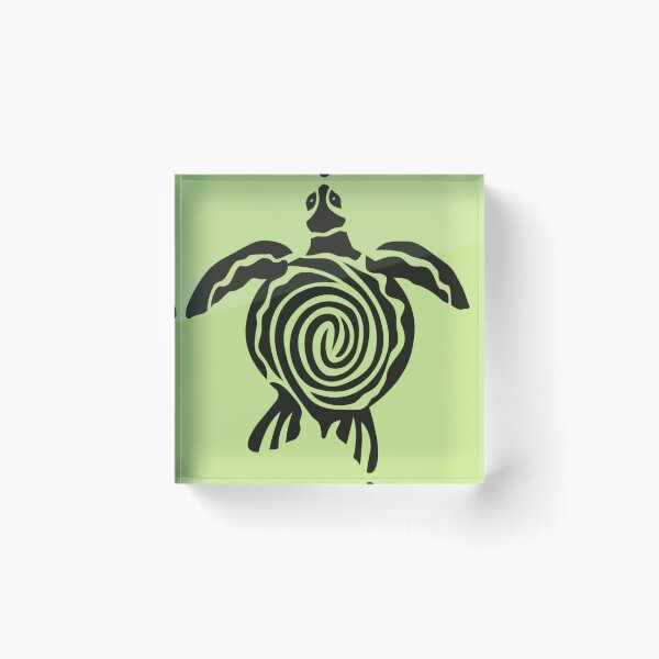 Item preview, Minimalistic line art of a swimming ocean sea turtle from above illustration designed and sold by The Red Shop.