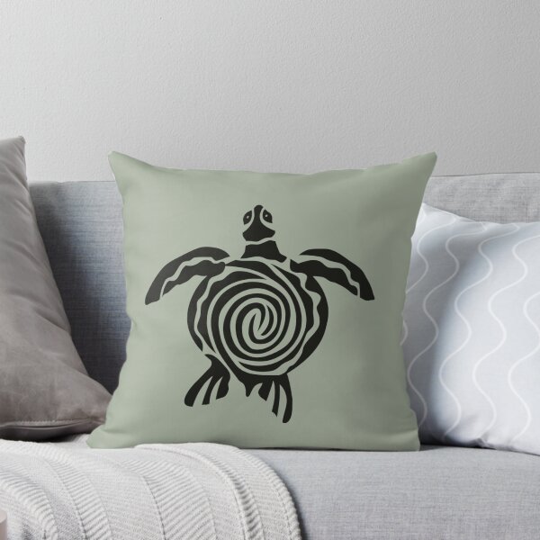 Item preview, Minimalistic line art of a swimming ocean sea turtle from above illustration designed and sold by The Red Shop.