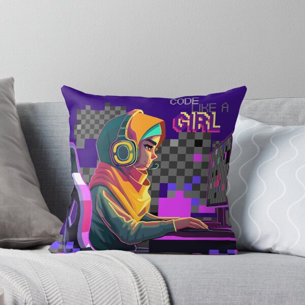 Item preview, Muslim girl gamer or streamer in a hijab designed and sold by Ekaterina Glazkova.