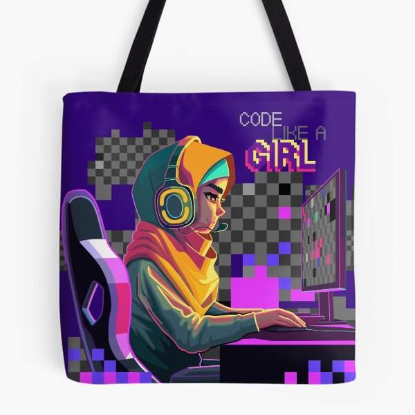 Item preview, Muslim girl gamer or streamer in a hijab designed and sold by Ekaterina Glazkova.