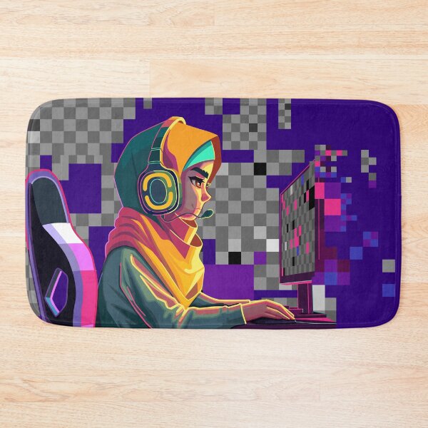 Item preview, Muslim girl gamer or streamer in a hijab designed and sold by Ekaterina Glazkova.