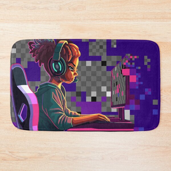 Item preview, African girl programmer in front of a computer designed and sold by Ekaterina Glazkova.