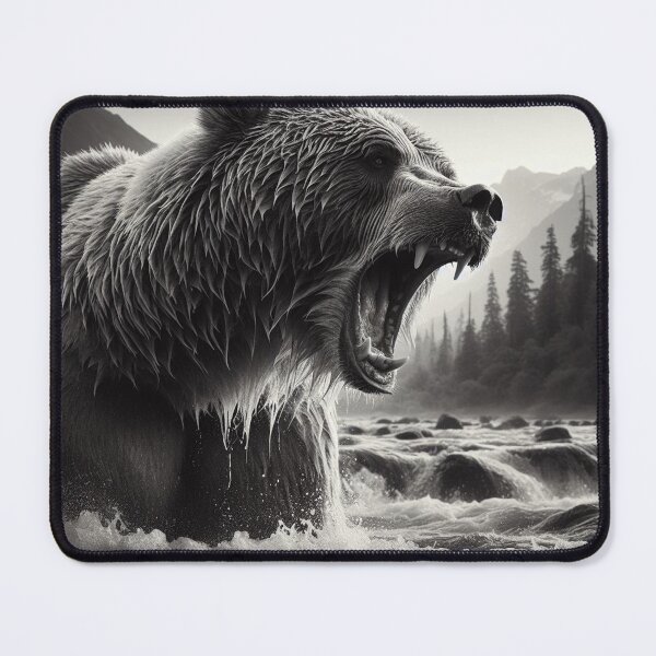 Item preview, Roaring Bear in River designed and sold by Customisedartnz.