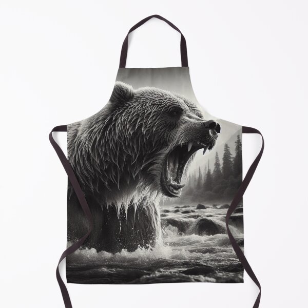 Item preview, Roaring Bear in River designed and sold by Customisedartnz.