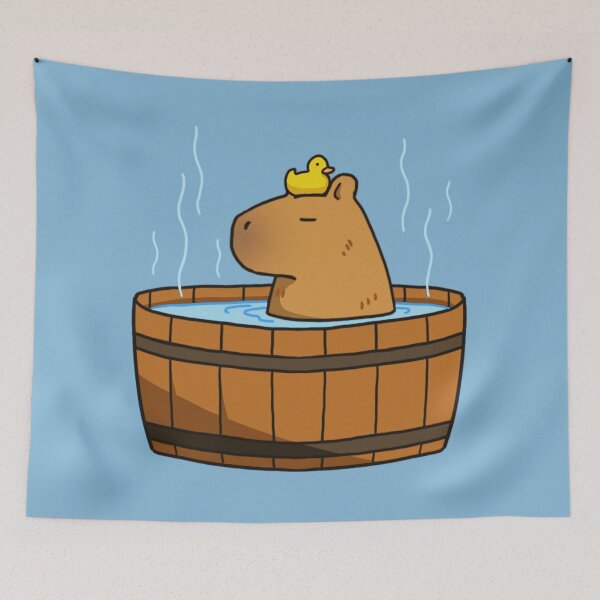 Item preview, Cappybara Having A Bath designed and sold by InspiredByPros.