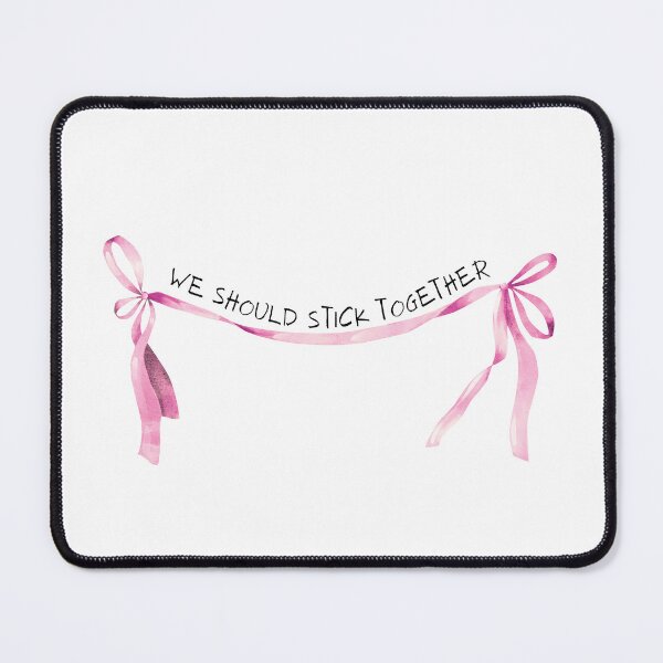 Item preview, coquette we should stick together watercolor pink bow designed and sold by Dazzline Designs.