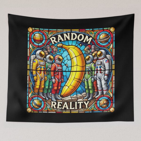Item preview, Random Reality - The stained glass window of the astronauts and the banana designed and sold by Random-Reality.
