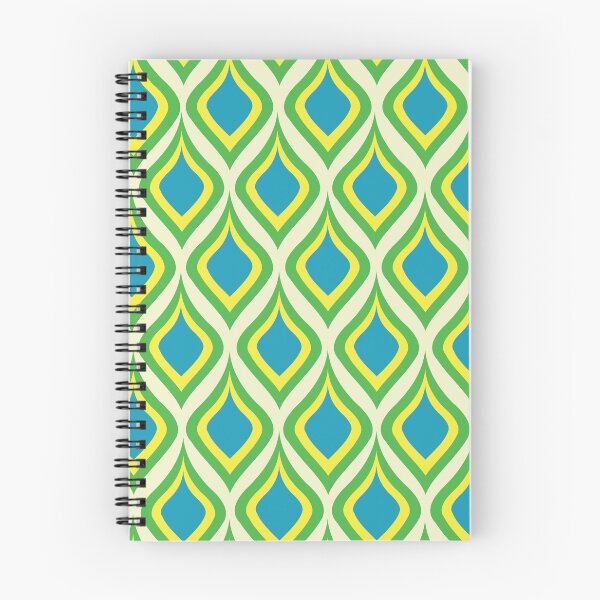 Item preview,  Retro Ogee Peacock Pattern in Green, Blue and Yellow  designed and sold by Yasminepatterns .