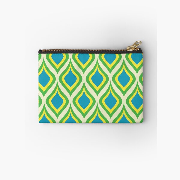Item preview,  Retro Ogee Peacock Pattern in Green, Blue and Yellow  designed and sold by Yasminepatterns .