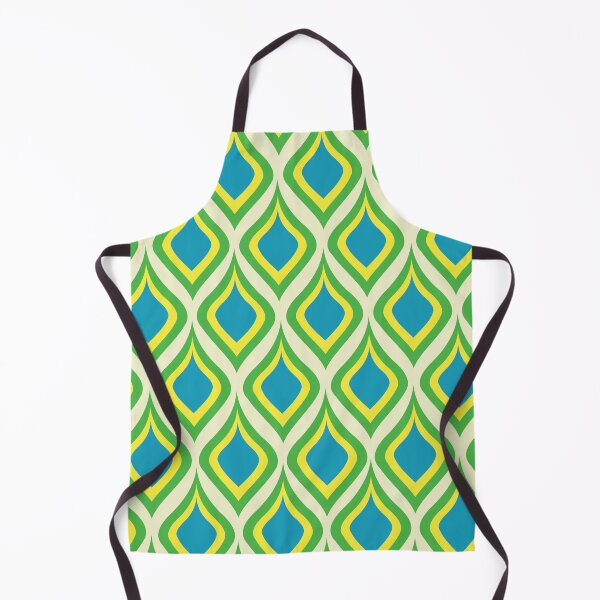 Item preview,  Retro Ogee Peacock Pattern in Green, Blue and Yellow  designed and sold by Yasminepatterns .