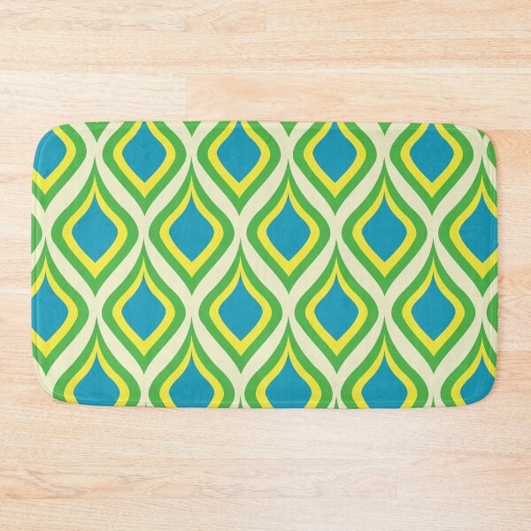 Item preview,  Retro Ogee Peacock Pattern in Green, Blue and Yellow  designed and sold by Yasminepatterns .