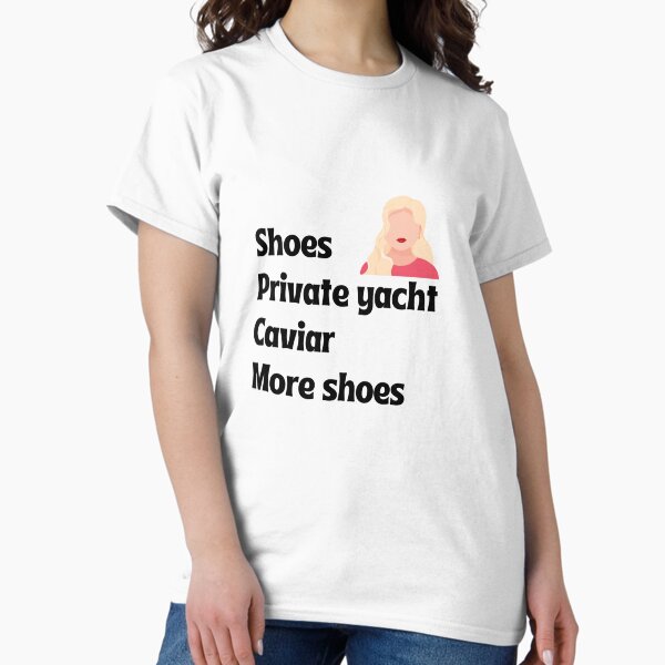 Vista previa del artículo con la obra «Cita de Nicola Coughlan "Zapatos... Más zapatos"», diseñado y vendido por CurliQuote.
