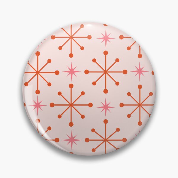 Item preview,  Mid Century Modern Atomic Stars in Orange and Pink Pattern  designed and sold by Yasminepatterns .