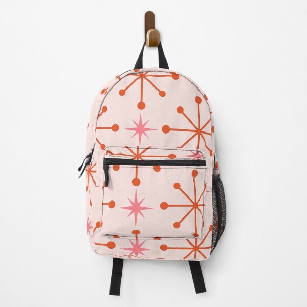 Item preview,  Mid Century Modern Atomic Stars in Orange and Pink Pattern  designed and sold by Yasminepatterns .