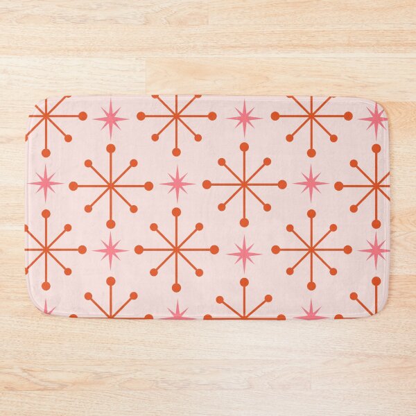 Item preview,  Mid Century Modern Atomic Stars in Orange and Pink Pattern  designed and sold by Yasminepatterns .