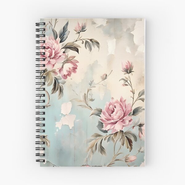 Item preview, Old vintage wallpaper with floral pattern designed and sold by Naturitude.