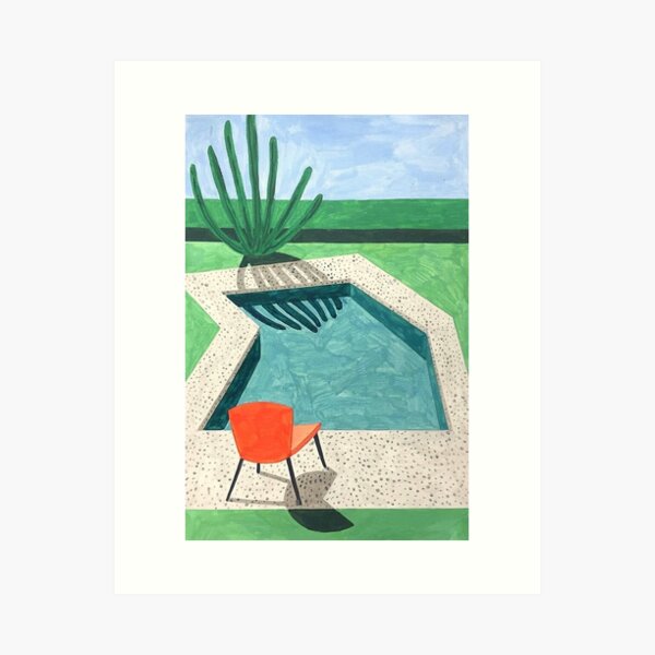 Item preview, David Hockney Art - Chair and Poolside designed and sold by DorisFinkbeiner.