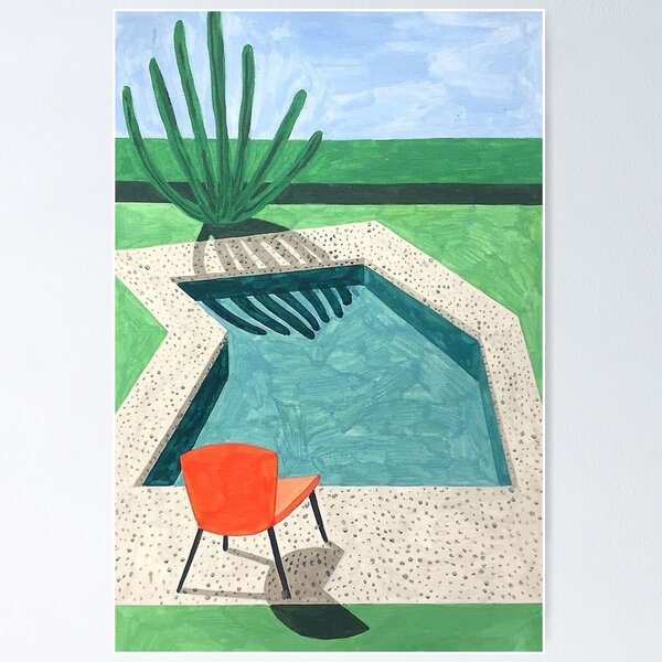 Item preview, David Hockney Art - Chair and Poolside designed and sold by DorisFinkbeiner.