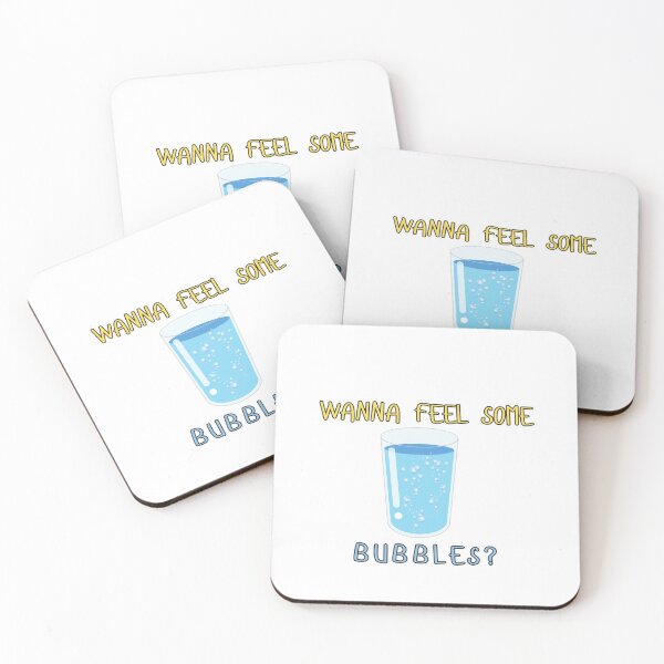 Item preview, Sparkling water funny phrase Wanna Feel Some bubbles? designed and sold by Pojak.
