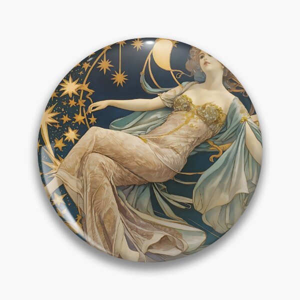 Artikelvorschau, Inspiriert von Alphonse Mucha Mond und Sterne entworfen und verkauft von Tamas Das.