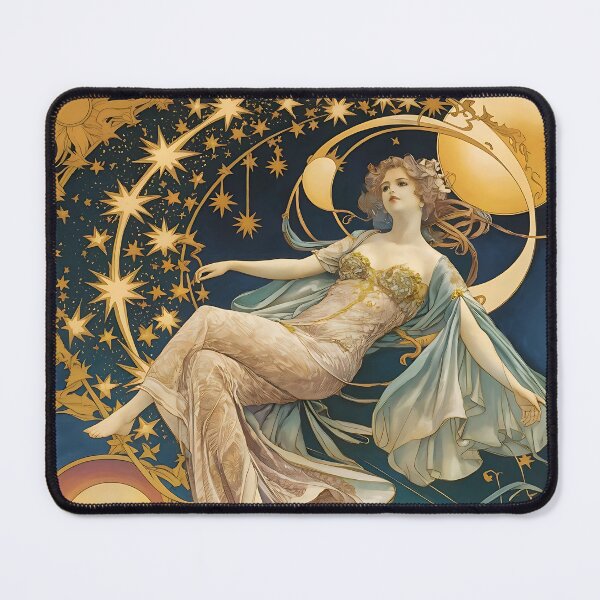 Artikelvorschau, Inspiriert von Alphonse Mucha Mond und Sterne entworfen und verkauft von Tamas Das.