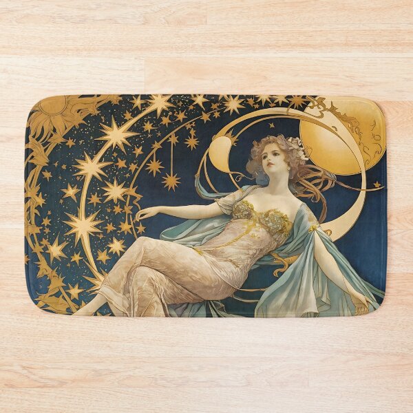 Artikelvorschau, Inspiriert von Alphonse Mucha Mond und Sterne entworfen und verkauft von Tamas Das.