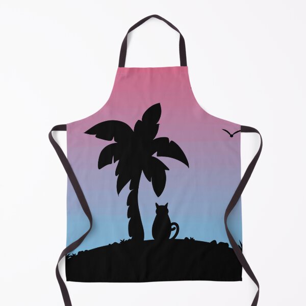 Item preview, Black cat and coconut tree designed and sold by TiffyChaa.