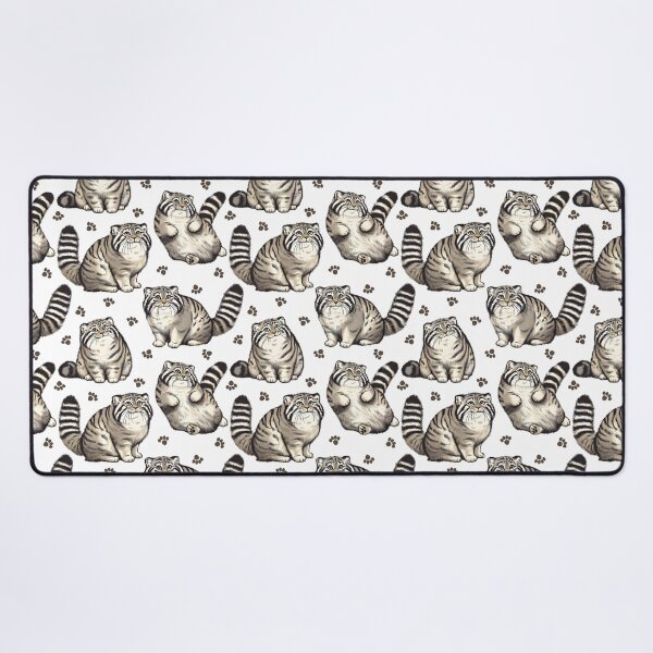 Vista previa del artículo con la obra «Patrón n.° 1 de lindos gatos peludos de Pallas», diseñado y vendido por Marichkaart.