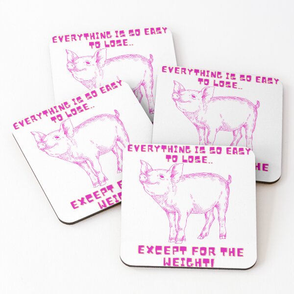Item preview, Everything is easy to lose except weight. Pink pig designed and sold by MisiuKolorowy.