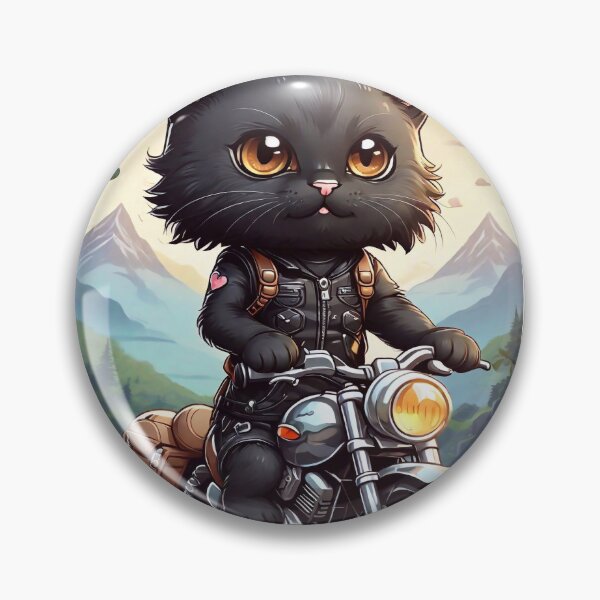 Item preview, Cute motorcyclist kitten designed and sold by M-Y-A-R-T-.