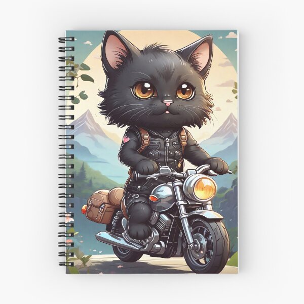 Item preview, Cute motorcyclist kitten designed and sold by M-Y-A-R-T-.