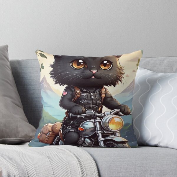 Item preview, Cute motorcyclist kitten designed and sold by M-Y-A-R-T-.