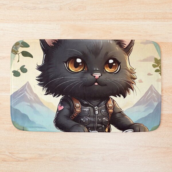 Item preview, Cute motorcyclist kitten designed and sold by M-Y-A-R-T-.
