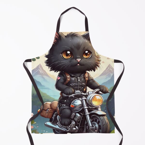 Item preview, Cute motorcyclist kitten designed and sold by M-Y-A-R-T-.