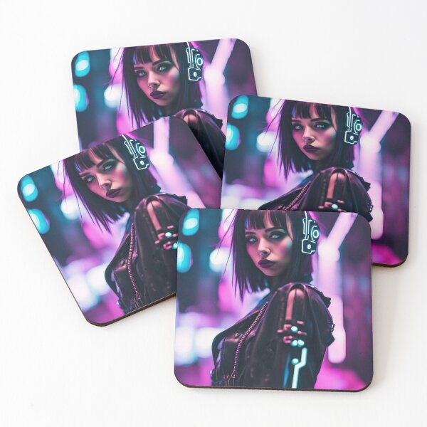 Item preview, Neon Cyber Girl, Cyberpunk Photography, Original Design designed and sold by Burn-Ego.