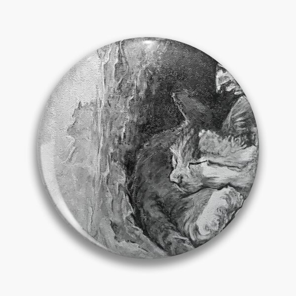Item preview, Black & White Cat's siesta in its cubby hole designed and sold by Amanda Roussos.