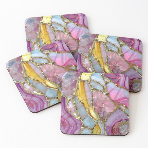 Item preview, Elegant Pink Opal with Blue and Gold Accents designed and sold by mebraart.