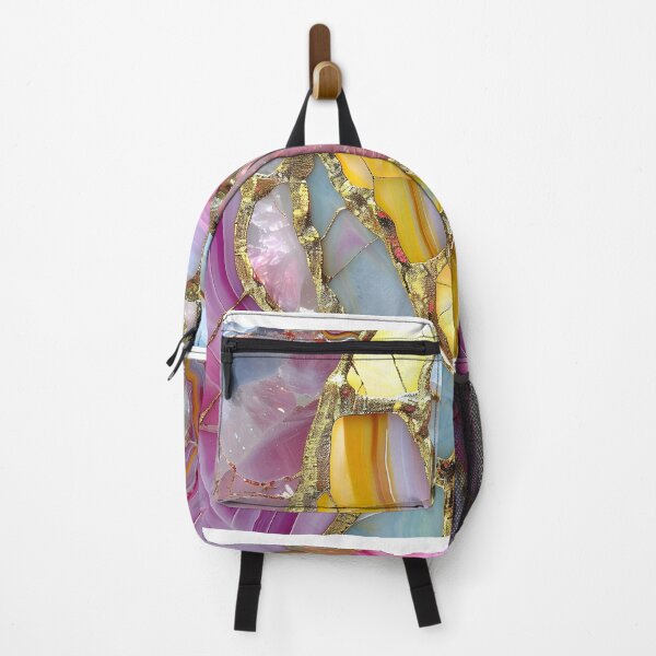 Item preview, Elegant Pink Opal with Blue and Gold Accents designed and sold by mebraart.