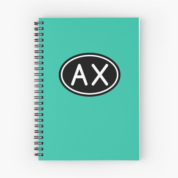 Item preview, AX Initials Monogram Oval White Letters designed and sold by Jeallan Designs.