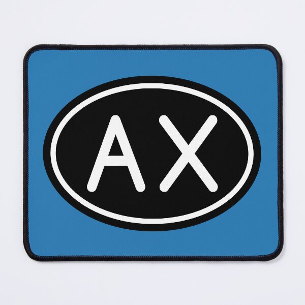 Item preview, AX Initials Monogram Oval White Letters designed and sold by Jeallan Designs.