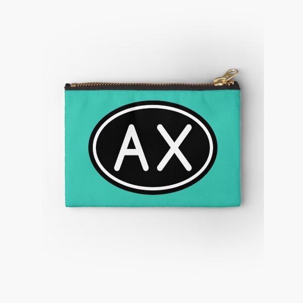Item preview, AX Initials Monogram Oval White Letters designed and sold by Jeallan Designs.